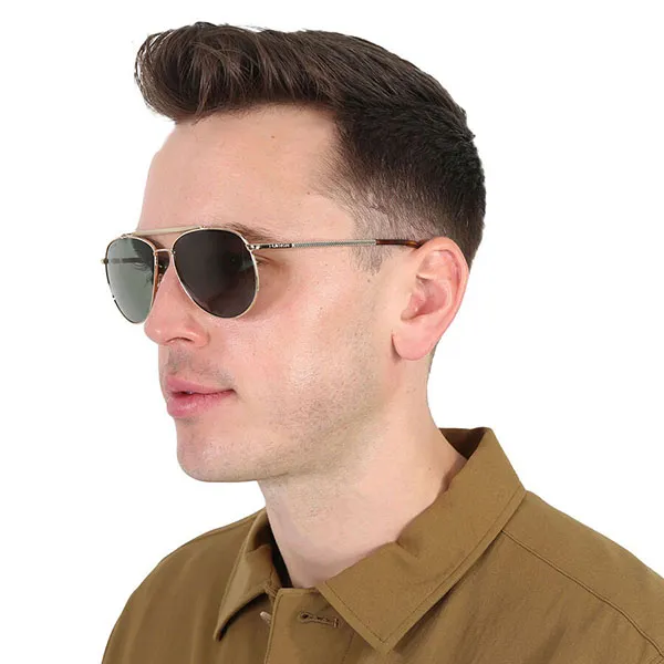 Kính Mát Unisex Lacoste Grey Aviator Sunglasses L177S 714 57 Màu Xám Vàng - Kính mắt - Vua Hàng Hiệu
