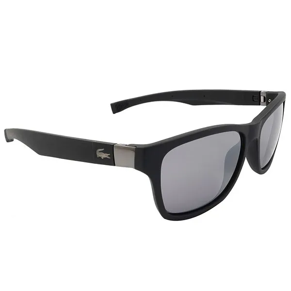 Kính Mát Unisex Lacoste Grey Square Sunglasses L737S 002 55 Màu Đen - Kính mắt - Vua Hàng Hiệu