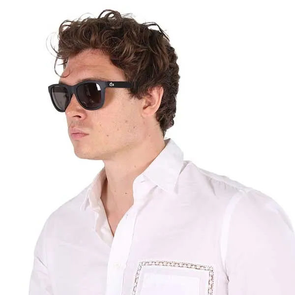 Kính Mát Unisex Lacoste L848S 001 54 Grey Square Sunglasses Màu Đen Xám