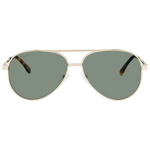 Kính Mát Unisex Lacoste Polarized Green Pilot Sunglasses L233SP 714 60 Màu Xanh Phối Vàng