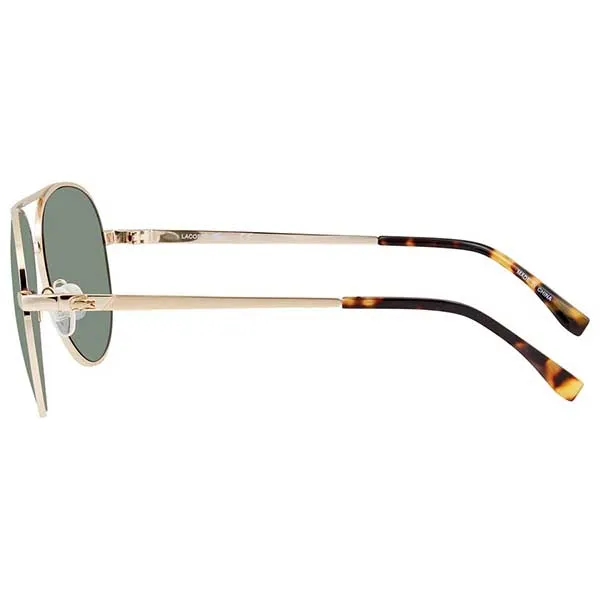 Kính Mát Unisex Lacoste Polarized Green Pilot Sunglasses L233SP 714 60 Màu Xanh Phối Vàng