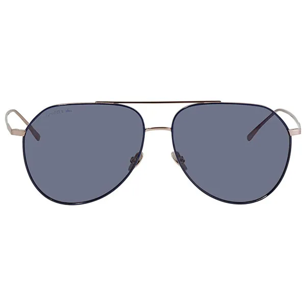 Kính Mát Unisex Lacoste Silver Tone Aviator/Pilot Sunglasses L209S 045 61 Màu Xanh Bạc