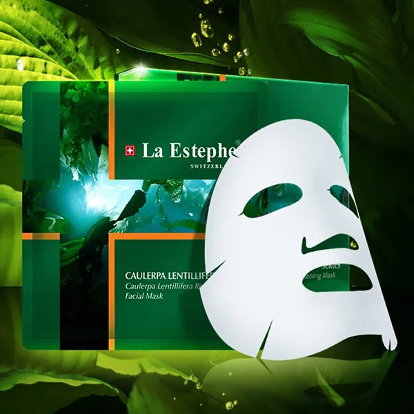 Mặt Nạ Hỗ Trợ Tái Tạo Da La Estephe Caulerpa Lentillifera Revitalizing Facial Mask Hộp 6 Miếng x 28g
