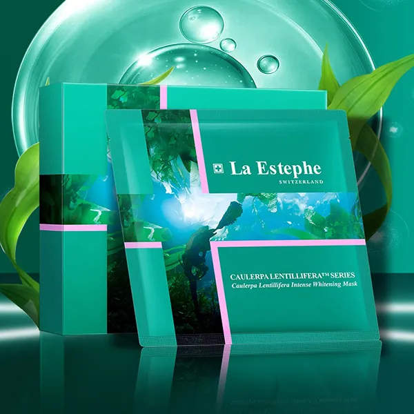 Mặt Nạ Dưỡng Trắng Da La Estephe Caulerpa Lentillifera Intense Whitening Mask Hộp 6 Miếng x 28g