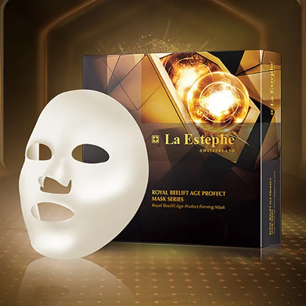 Mặt Nạ Hỗ Trợ Ngăn Ngừa Lão Hóa La Estephe Royal Beelift Age Protect Firming Mask Hộp 6 Miếng x 28g