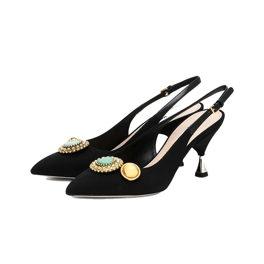 Giày Cao Gót Miu Miu Bow-Embellished Pumps