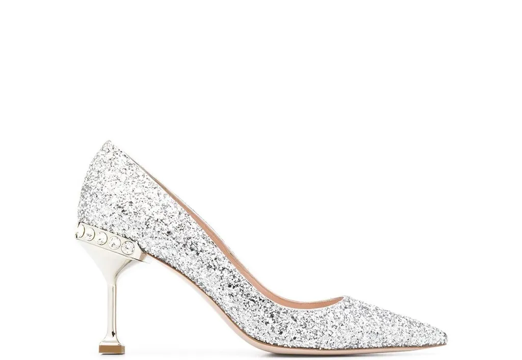 Giày Cao Gót Miu Miu Glitter