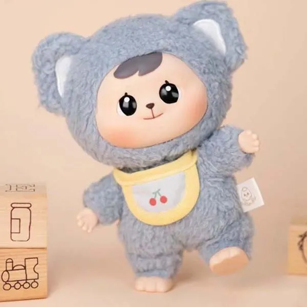 Móc Khóa CQTOYS Bao-ao Cuddle Series Plush Dolls Unopened Blind Box Màu Xám