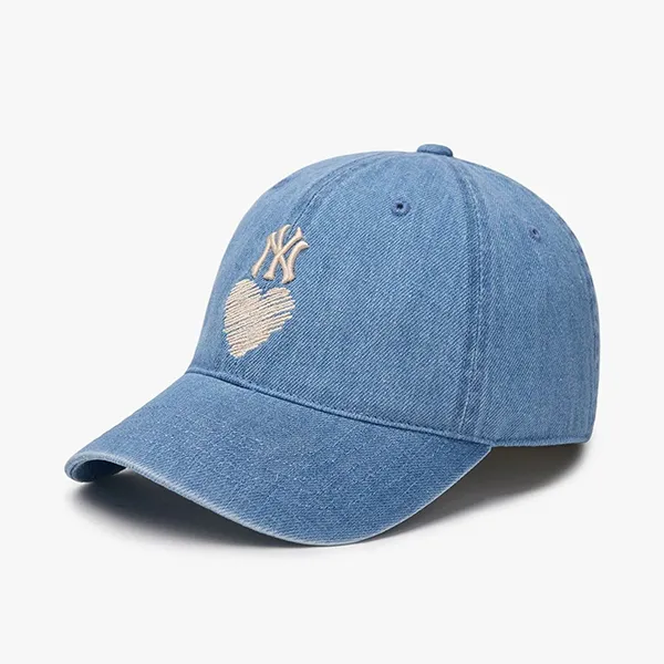 Mũ MLB Denim Heart Unstructured 3ACPH024N-50BLL Màu Xanh Denim