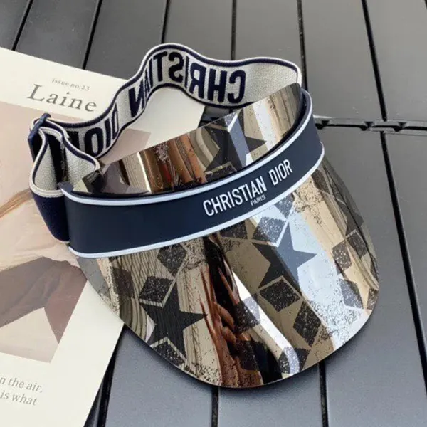 Mũ Nửa Đầu Nữ Dior DiorClub Navy Blue Silver CLUBV1UXT-31B7 Màu Bạc Xanh Navy