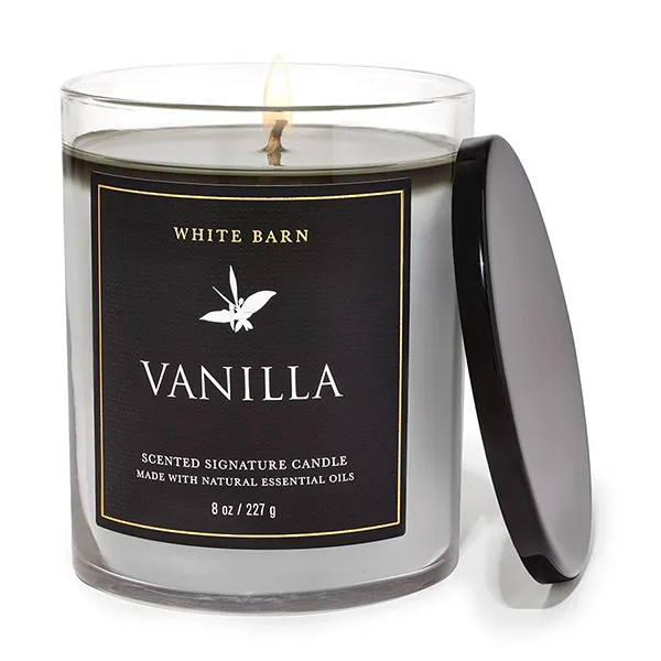 Nến Thơm 1 Bấc Bath & Body Works White Barn Vanilla Signature Single Wick Candle 227g