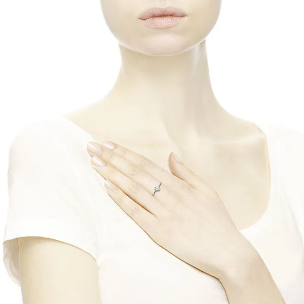 Nhẫn Nữ Pandora Silver Ring With 14k And Clear Cubic Zirconia 191043CZ Màu Bạc Size 60 - Trang sức - Vua Hàng Hiệu