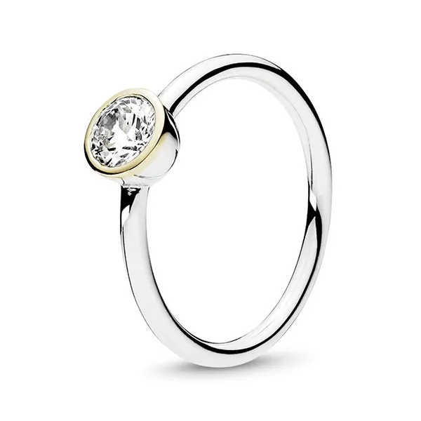 Nhẫn Nữ Pandora Silver Ring With 14k And Clear Cubic Zirconia 191043CZ Màu Bạc Size 60 - Trang sức - Vua Hàng Hiệu