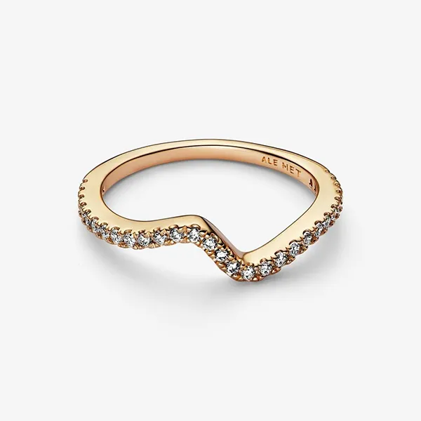Nhẫn Nữ Pandora Sparkling Wave Ring 162539C01 Màu Vàng Gold Size 60