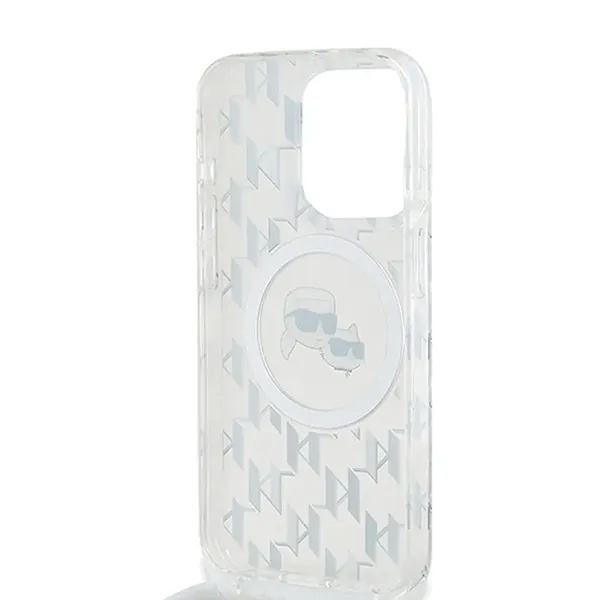 Ốp Điện Thoại Karl Lagerfeld IML Monogram & Choupette Head Case For Iphone 15 Pro Max Màu Trắng - Phụ Kiện Công Nghệ - Vua Hàng Hiệu