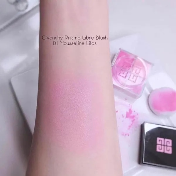 Bảng Phấn Má Hồng Givenchy Prisme Libre Blush Tone 01 Mousseline Lilas - Trang điểm - Vua Hàng Hiệu