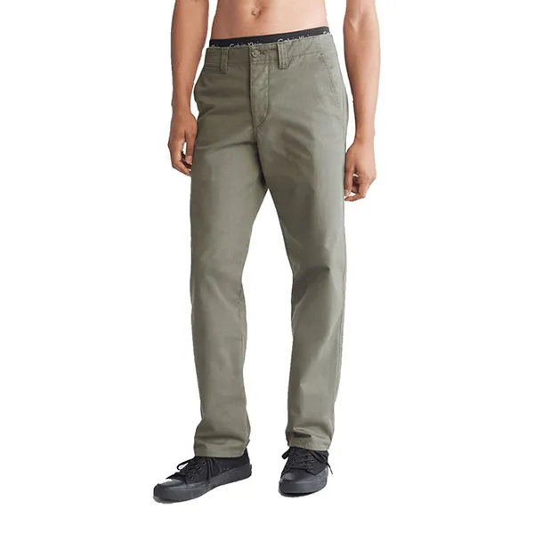 Quần Dài Nam Calvin Klein CK Slim Fit 40VP650 Màu Be Xám Size 32 - Thời trang - Vua Hàng Hiệu