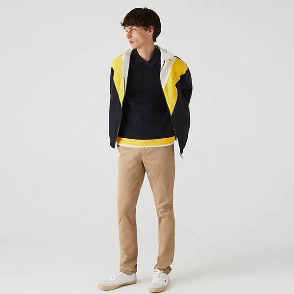 Quần Dài Nam Lacoste Men's Slim Fit Gabardine Chino Pants HH9553 02S Màu Beige Size 36