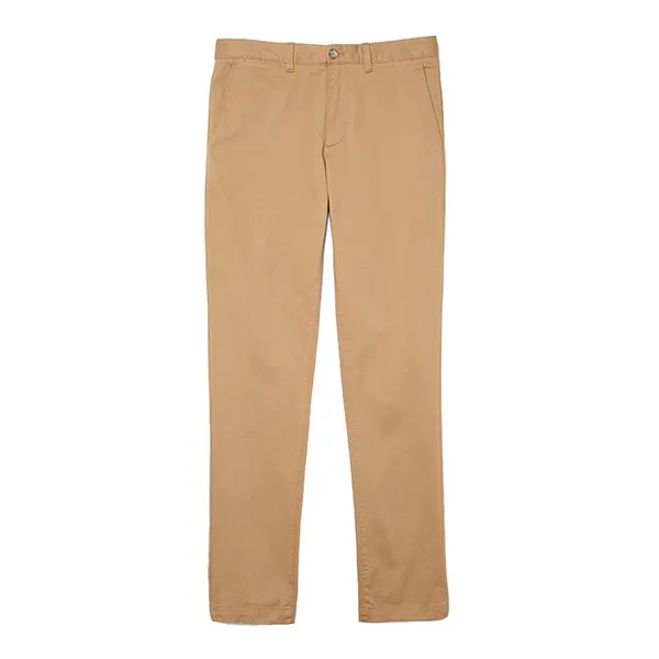 Quần Dài Nam Lacoste Men's Slim Fit Gabardine Chino Pants HH9553 02S Màu Beige Size 36