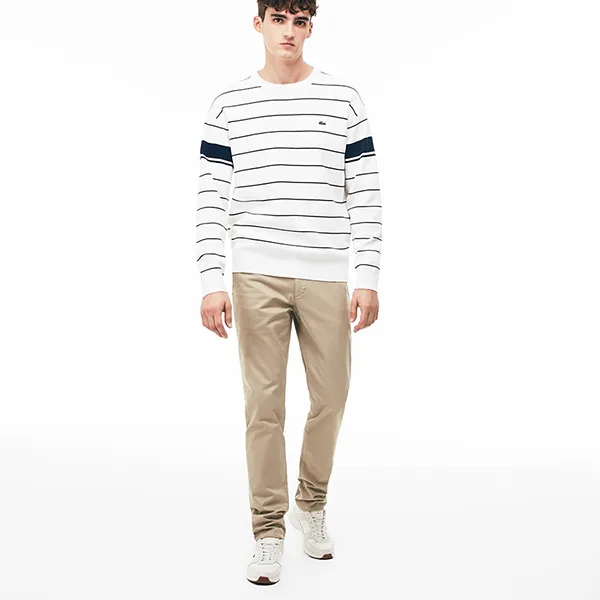 Quần Dài Nam Lacoste Slim Fit HH4601 51 VDW Kraft Beige Màu Vàng Cát Size 36