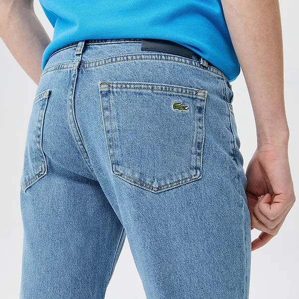 Quần Jean Nam Lacoste Slim Fit Stretch Cotton Denim HH2704 MKU Màu Xanh Denim - Thời trang - Vua Hàng Hiệu