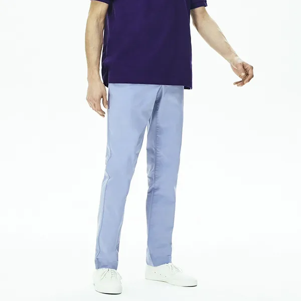 Quần Kaki Nam Lacoste Slim Fit Gabardine Pants HH9553 Z0G Màu Xanh Dương Nhạt Size 38