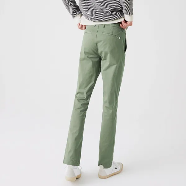 Quần Kaki Nam Lacoste Slim Fit Pants HH9553 S86 Màu Xanh Rêu Nhạt Size 38