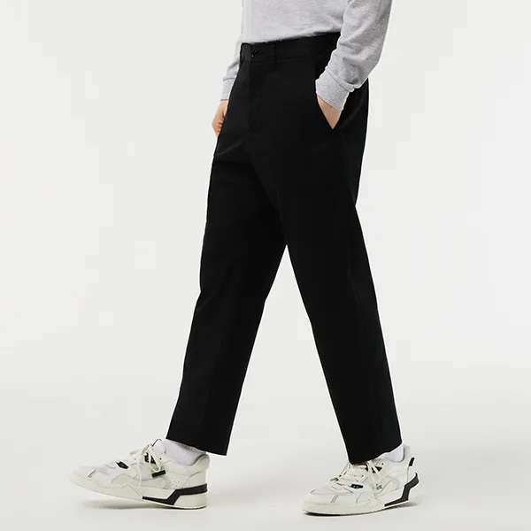 Quần Kaki Nam Lacoste Tapered Fit Stretch Cotton HH2709 031 Màu Đen Size 34 - Thời trang - Vua Hàng Hiệu
