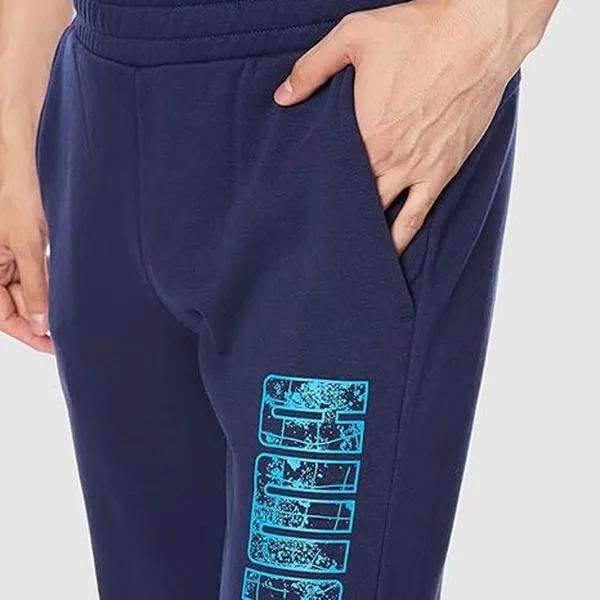 Quần Nỉ Nam Puma Sweat Pants Bottom Pea Coat 585201-06 Màu Xanh Navy Size M