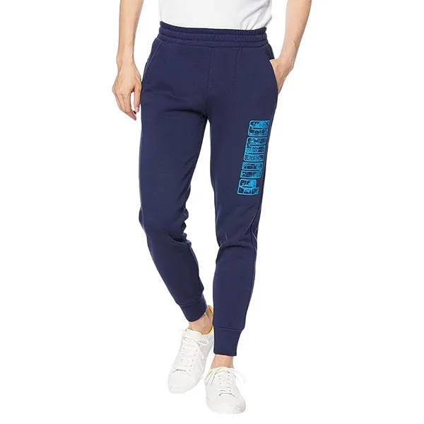 Quần Nỉ Nam Puma Sweat Pants Bottom Pea Coat 585201-06 Màu Xanh Navy Size M