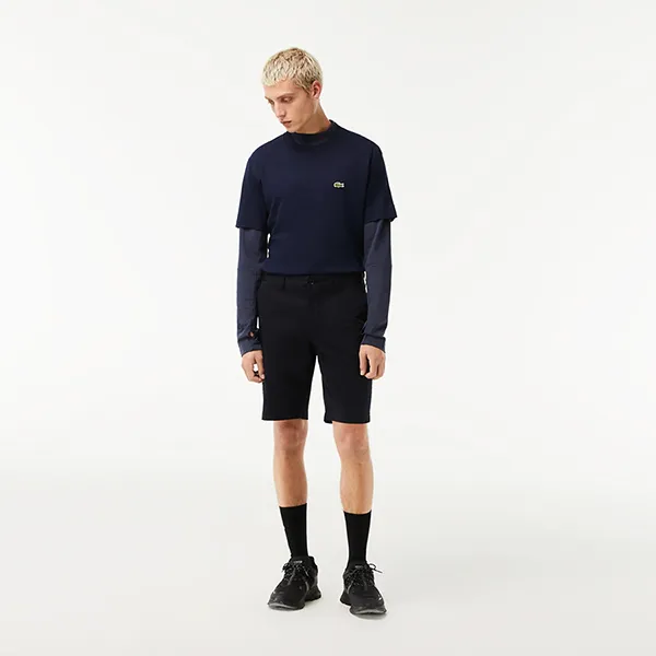 Quần Short Nam Lacoste Custom Slim Fit FH0145 HDE Màu Xanh Đen Size 44