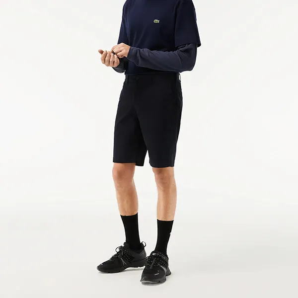 Quần Short Nam Lacoste Custom Slim Fit FH0145 HDE Màu Xanh Đen Size 44