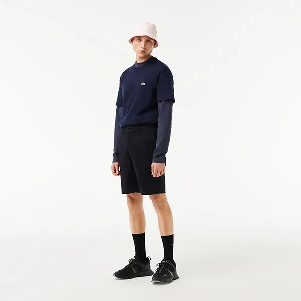 Quần Short Nam Lacoste Custom Slim Fit FH0145 HDE Màu Xanh Đen Size 44