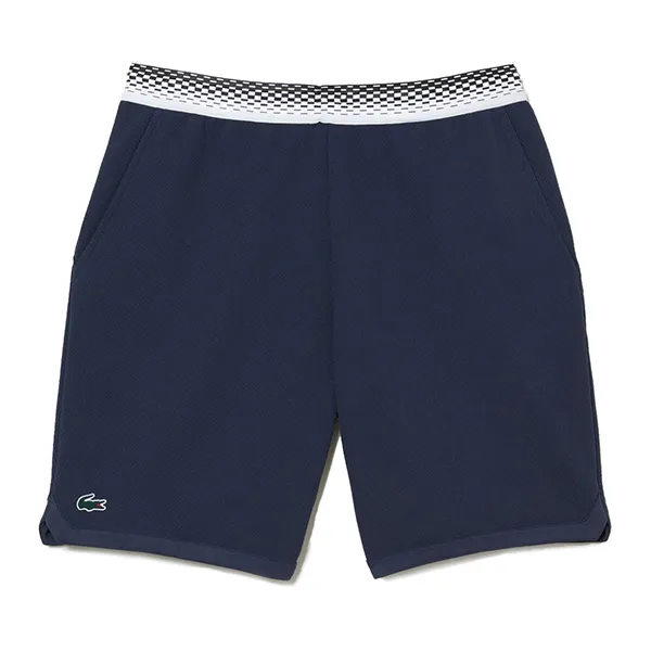 Quần Short Nam Lacoste Tennis x Daniil Medvedev Mesh Shorts Regular Fit GH5209 KXE Màu Xanh Navy Size 3