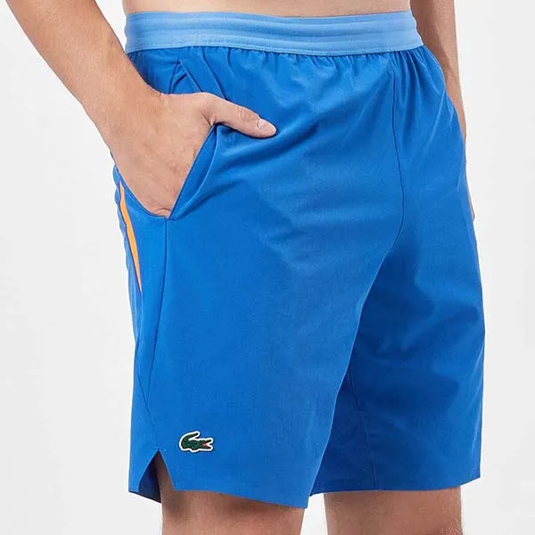 Quần Short Nam Lacoste Tennis x Novak Djokovic Taffeta GH5219 KXB Màu Xanh Blue Size 3