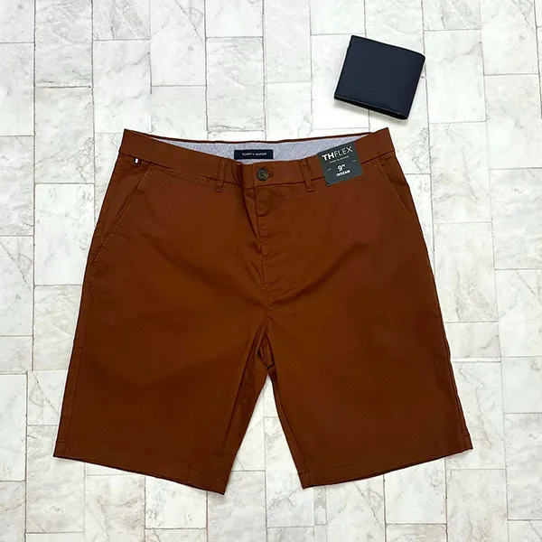 Quần Short Nam Tommy Hilfiger Straight Fit 78J8838 201 Màu Nâu Size 33