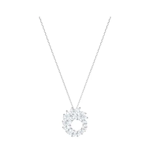 Set Dây Chuyền Và Khuyên Tai Swarovski Louison Pendant White Rhodium Plated Màu Bạc Trắng