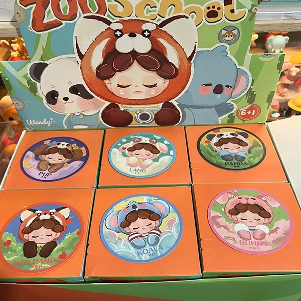 Set 6 Móc Khóa Dodo Sugar Wendy Zoo School Series Plush Doll Blind Box Whole Phối Màu