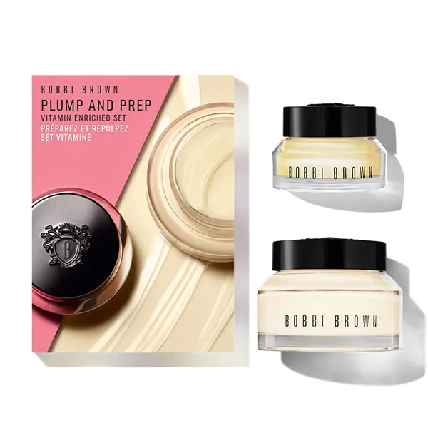 Set Kem Lót Hỗ Trợ Dưỡng Ẩm Bobbi Brown Plump And Prep Vitamin Enriched Set 2 Món (15ml + 50ml) - Trang điểm - Vua Hàng Hiệu
