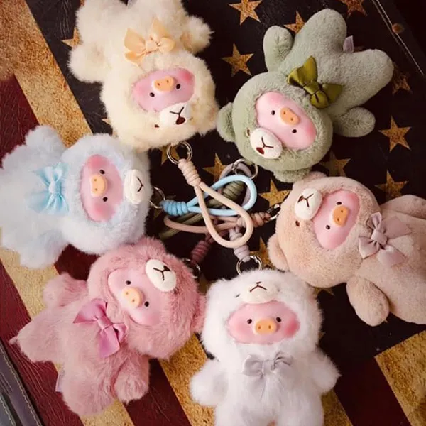 Set Móc Khóa Gấu Bông ToyZeroPlus Teddy Lulu The Piggy Box ( 6 Sản Phẩm)