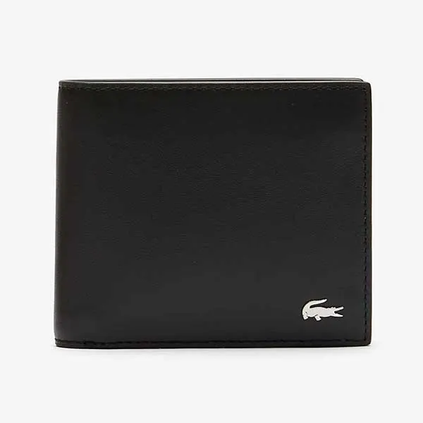 Set Ví + Móc Khóa Lacoste Men’s Wallet & Logo Keychain NH4215FG 000 Màu Đen