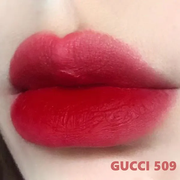 Son Gucci Rouge À Lèvres Matte Finish Lipstick 509 Rosso Ancora Màu Đỏ Đậm - Son Môi - Vua Hàng Hiệu