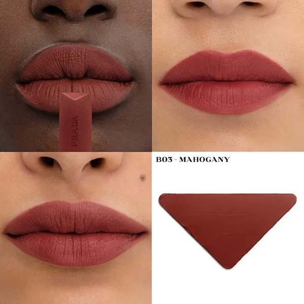 Son Prada Monochrome Hyper Matte B03 Mahogany Màu Đỏ Nâu Đất 3.8g - Son Môi - Vua Hàng Hiệu