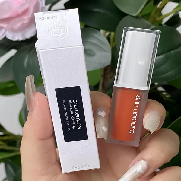 Son Shu Uemura Kinu Care Glow Up Lip Color KG OR 555 Màu Cam Tươi