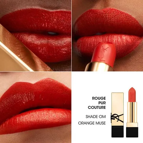 Son Yves Saint Laurent YSL Rouge Pur Couture Satin Lipstick OM Orange Muse Màu Cam San Hô - Son Môi - Vua Hàng Hiệu