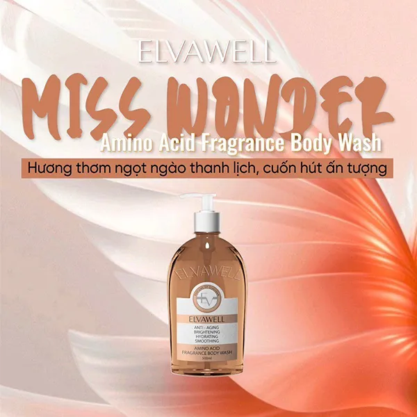 Sữa Tắm Hương Nước Hoa Cấp Ẩm Elvawell Amino Acid Miss Wonder 500ml - Mỹ phẩm - Vua Hàng Hiệu