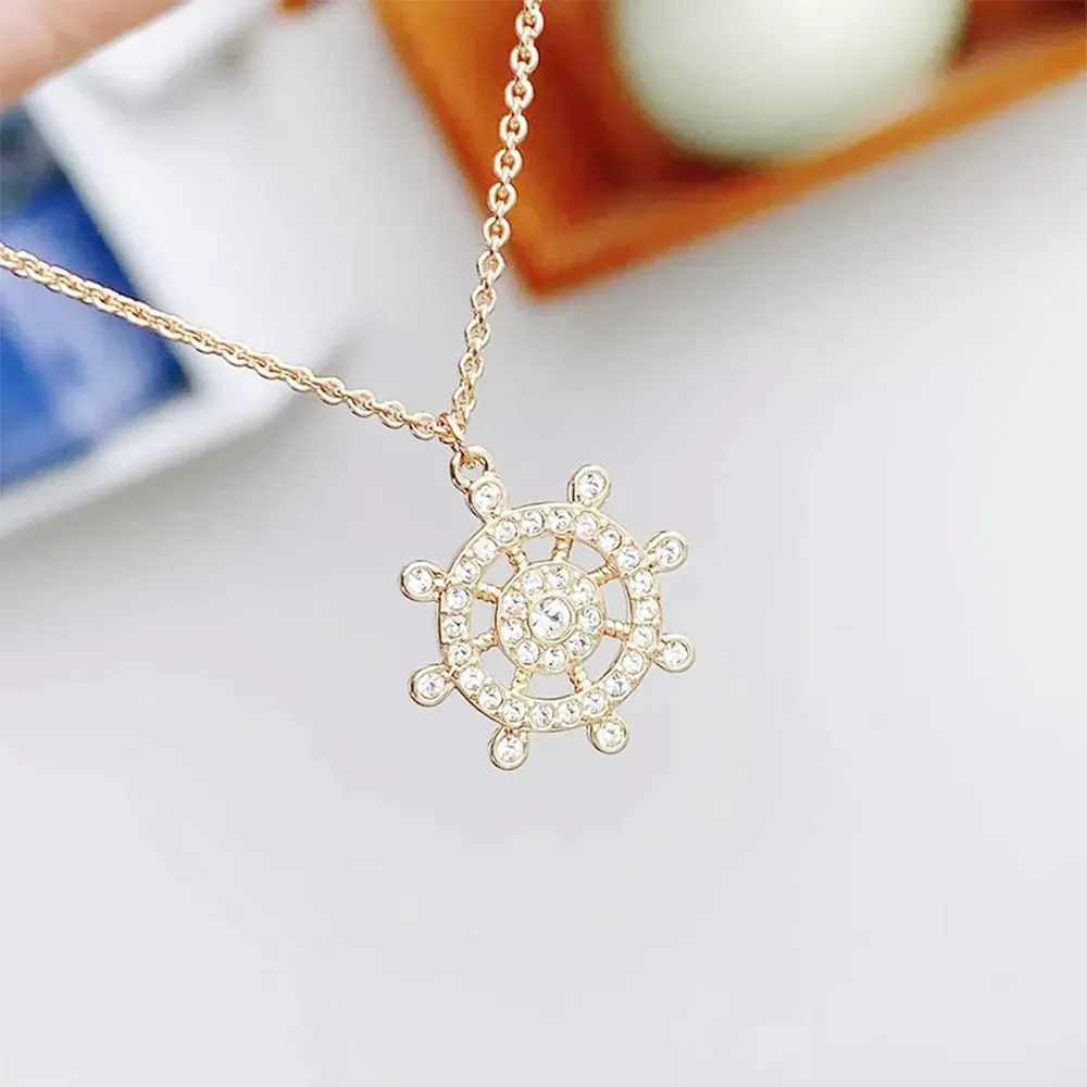 Dây Chuyền Swarovski Ocean Shipswheel Pendant