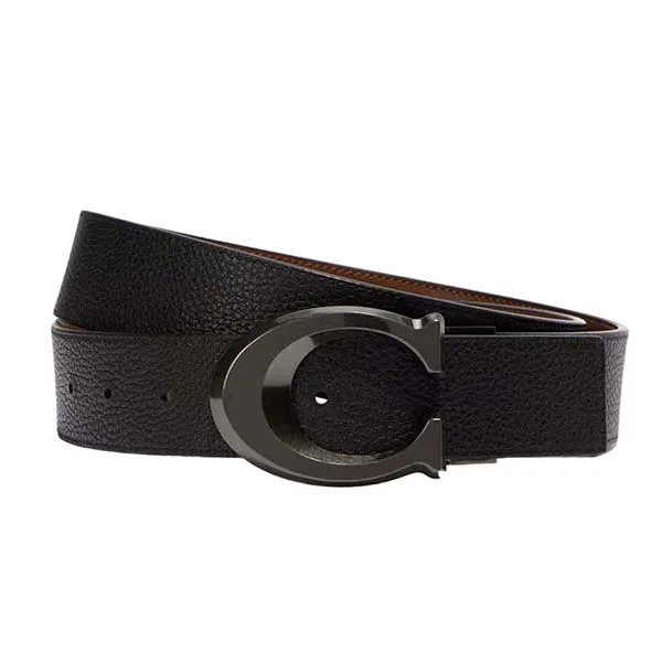 Thắt Lưng Nam Coach Signature Buckle Cut To Size Reversible Belt CQ013 Màu Đen - Thắt lưng - Vua Hàng Hiệu