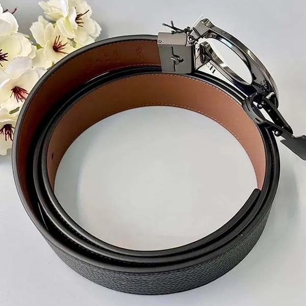 Thắt Lưng Nam Coach Signature Buckle Cut To Size Reversible Belt CQ013 Màu Đen - Thắt lưng - Vua Hàng Hiệu
