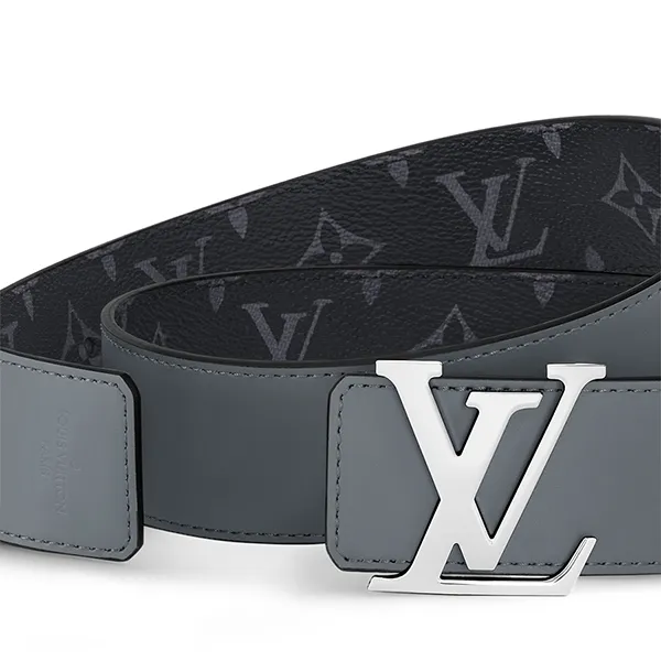 Thắt Lưng Nam Louis Vuitton LV M0535S Initials 40mm Reversible Belt Màu Xám Đen Size 90 - Thắt lưng - Vua Hàng Hiệu